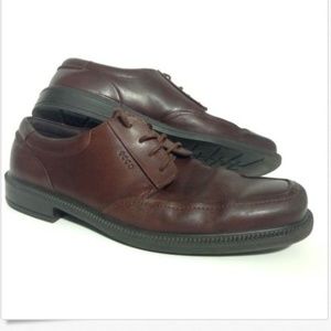 Ecco Men Oxford Brown Soft Leather 45 11 - 11.5